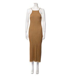 NICHOLAS Square Neckline Ribbed Long Dress Size Small